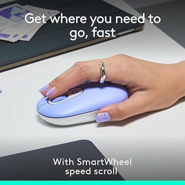 Wireless Mouse – Compact, Quiet, Multi-Lilac