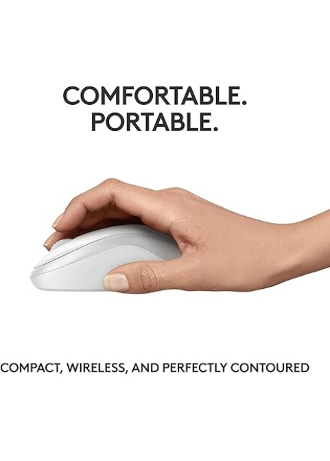 Wireless Mouse, 2.4GHz with USB Mini Receiver- Off White