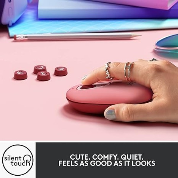 Wireless Mouse – Compact, Quiet, Multi-Device-Heartbreaker Rose