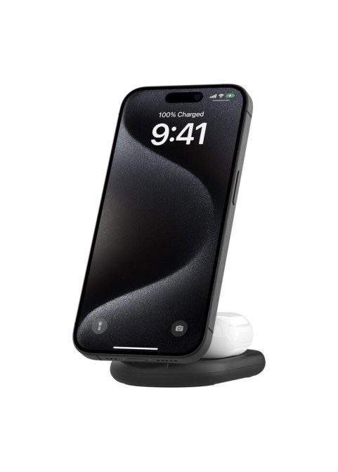 Qi2 2-in-1 Foldable Wireless Charger (15W)-BLACK
