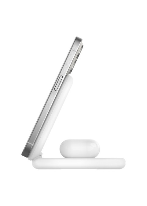 Qi2 2-in-1 Foldable Wireless Charger (15W)-WHITE